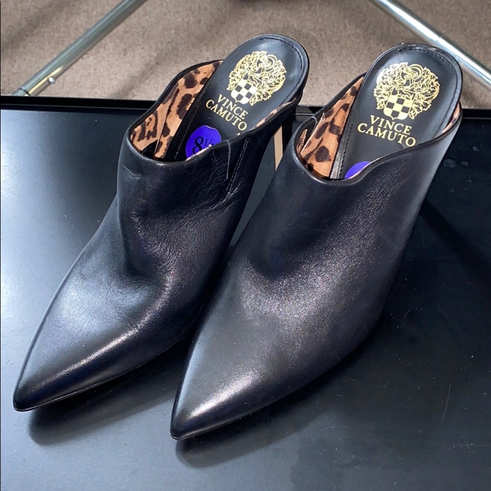 Vince Camuto Black Leather Booties